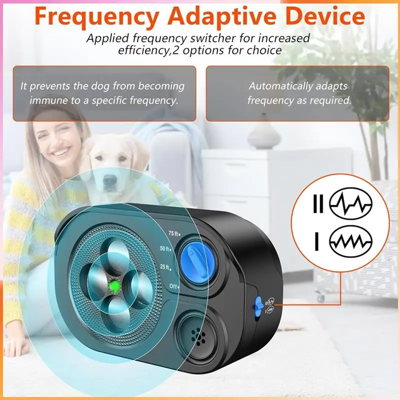 

A93Z Anti Barking Device, Bark Box Rechargeable Dog Barking Deterrent Stop Neighbors' Dog From Barking Up To 75Ft