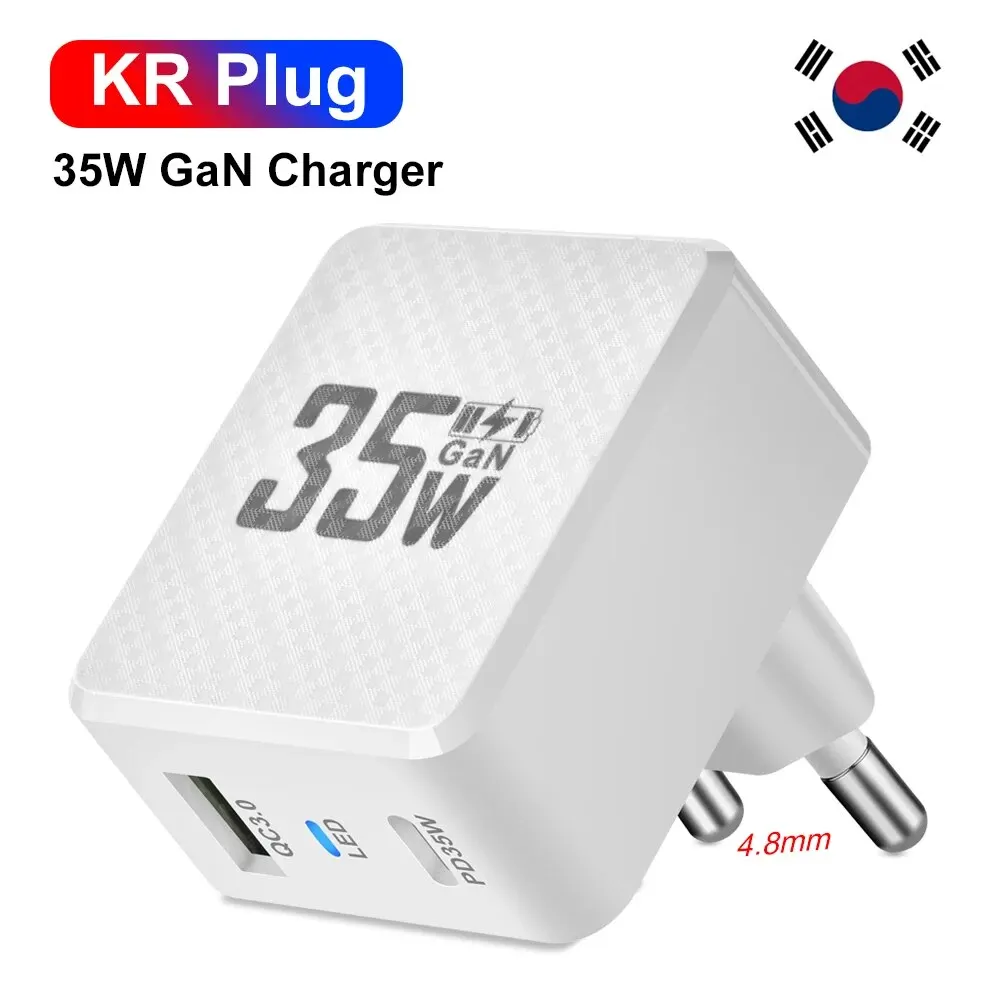 35w gan usb typ c ladegerät tablet schnell ladegerät qc 3,0 pd 3,0 ladegerät für iphone 15 xiaomi poco f5 laptop ladegerät