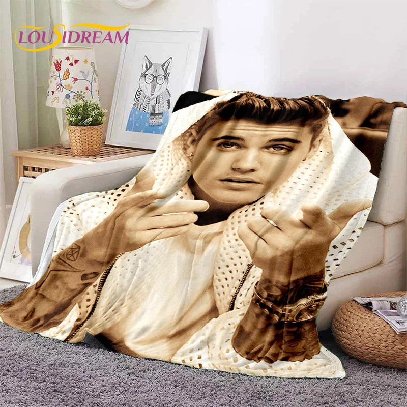 

3D Justin Bieber Idol Singer Soft Blankets,Keep Warm Throw Blanket Comfortable Blanket for Picnic Beds Sofa Home Bedroom Gifts