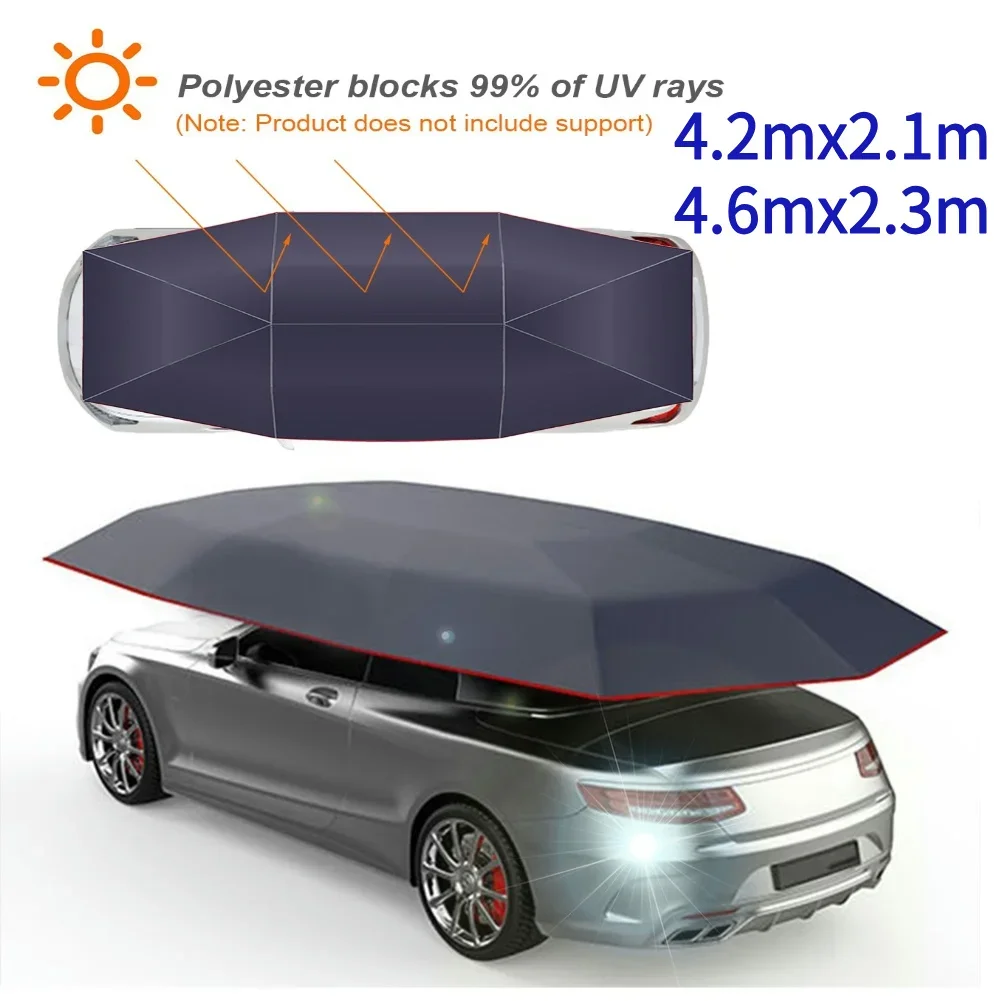 

Car Sunshade Umbrella Waterproof Vehicle Canopy Protector Portable Automobile Protection Umbrella for Sunny Rainy Weather