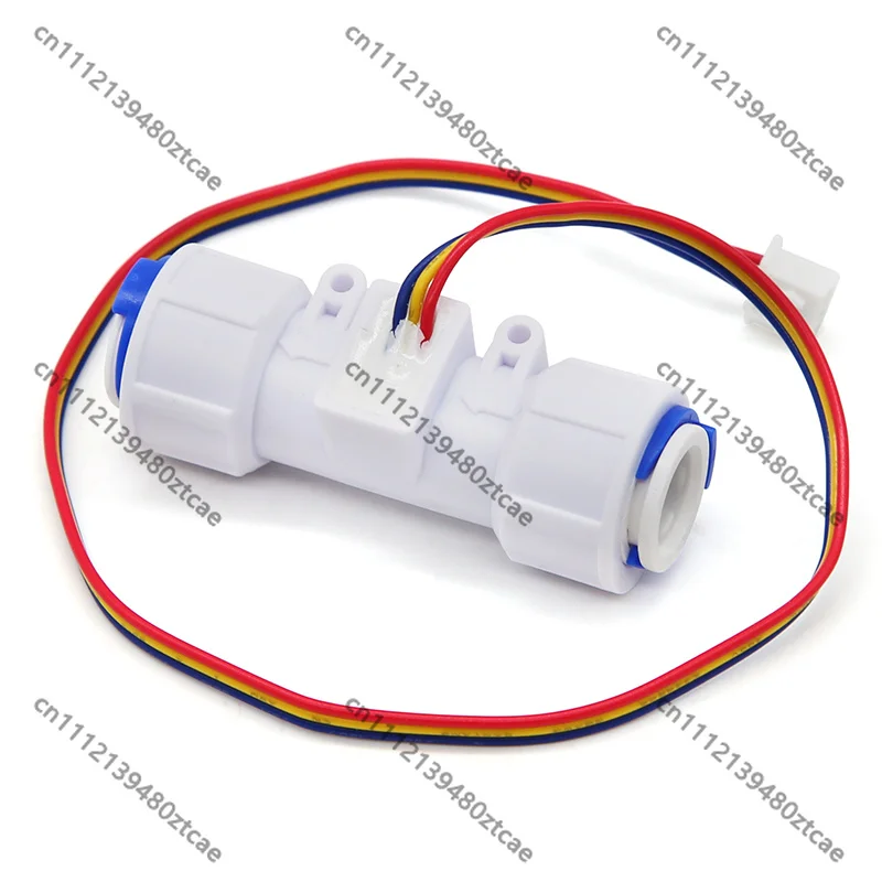 POM Flow Meter with 3/8 Quick Connection, 0.3-4L/min Flow Range, NPN Pulse Signal, Food Grade for Beverage Water System