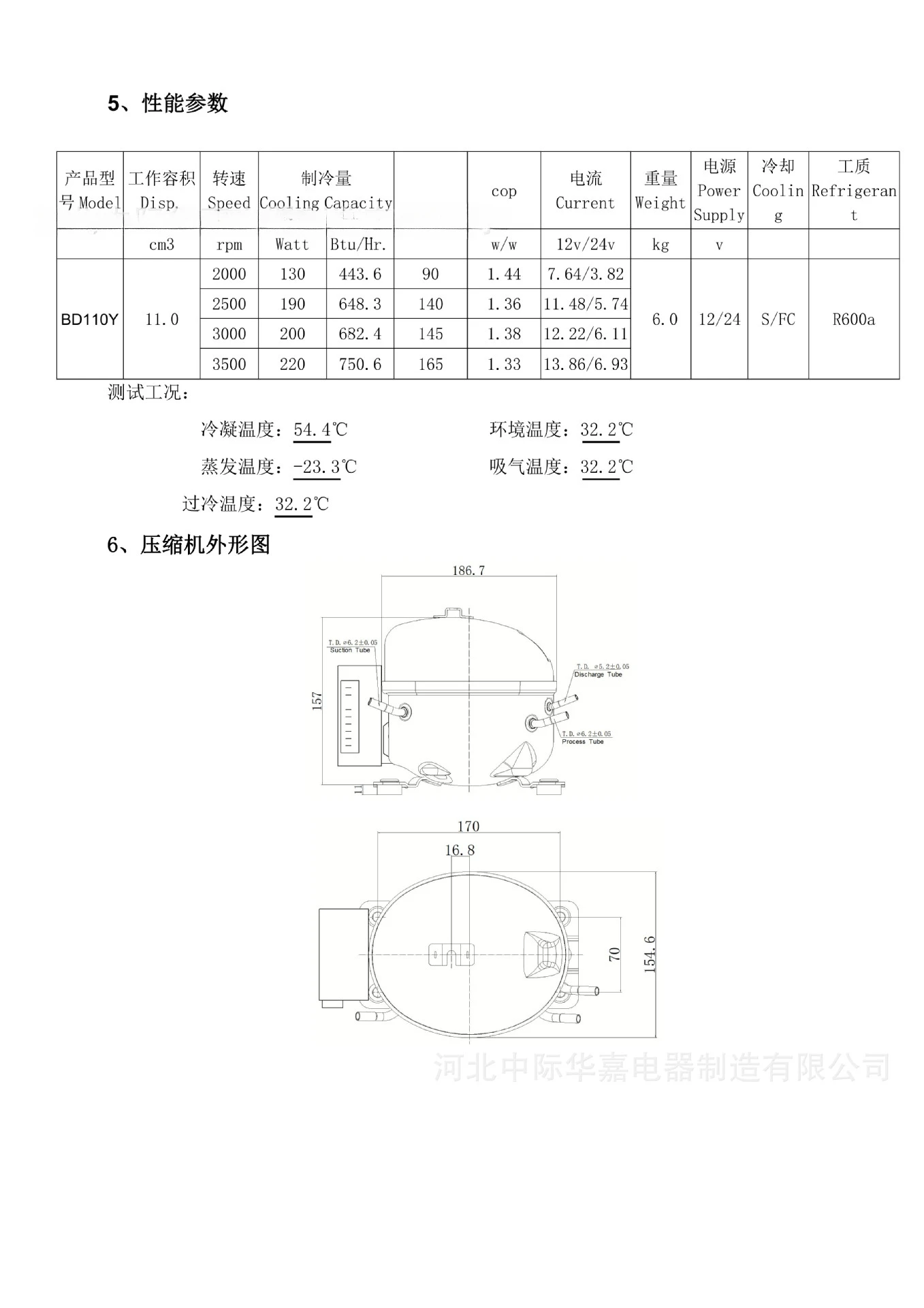 DC 12V24V refrigeration compressor R600a solar freezer car refrigerator compressor