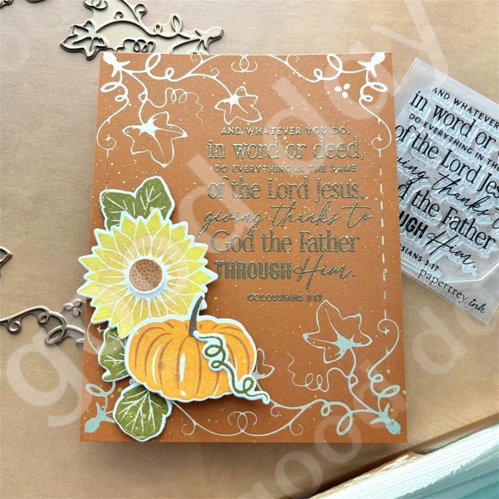 New Autumn Harvest Sunflower Acorn Corn Metal Cutting Dies Stamps Stencils and Hot-Foils DIY Holiday Greeting Cards Scrapbooking