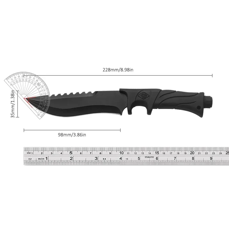 camping knife hunting knives Fixed blade straight knife fixed blade tactical knife bowie knife with sheath full tang