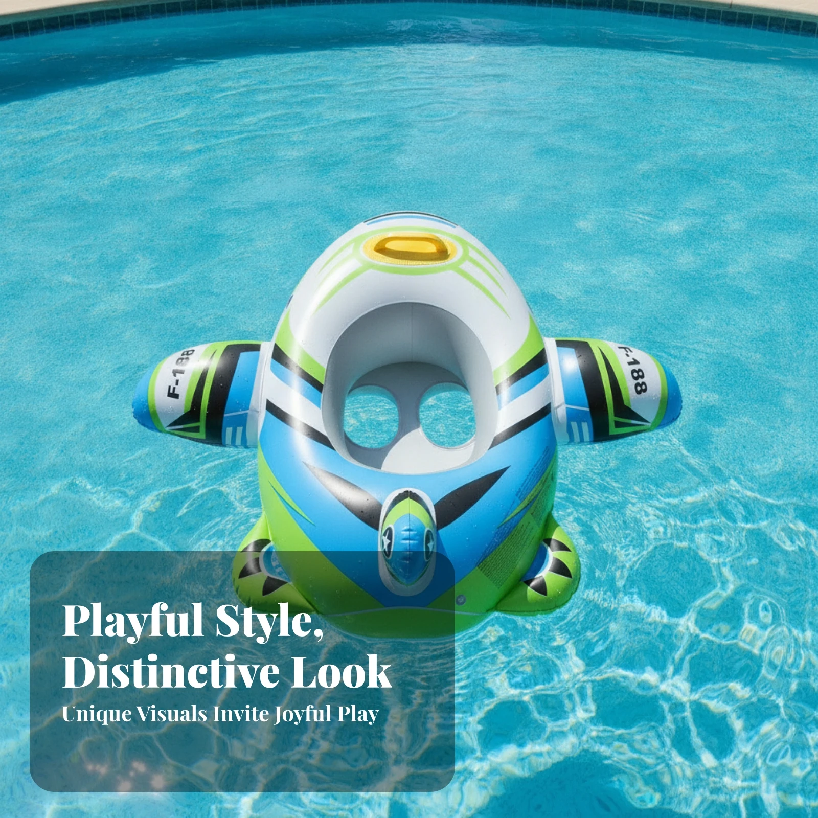 Child Flotation Seat Water Toy Airplane Buoyant Seat Non Long-Lasting PVC Airplane Buoyant Portable for Children