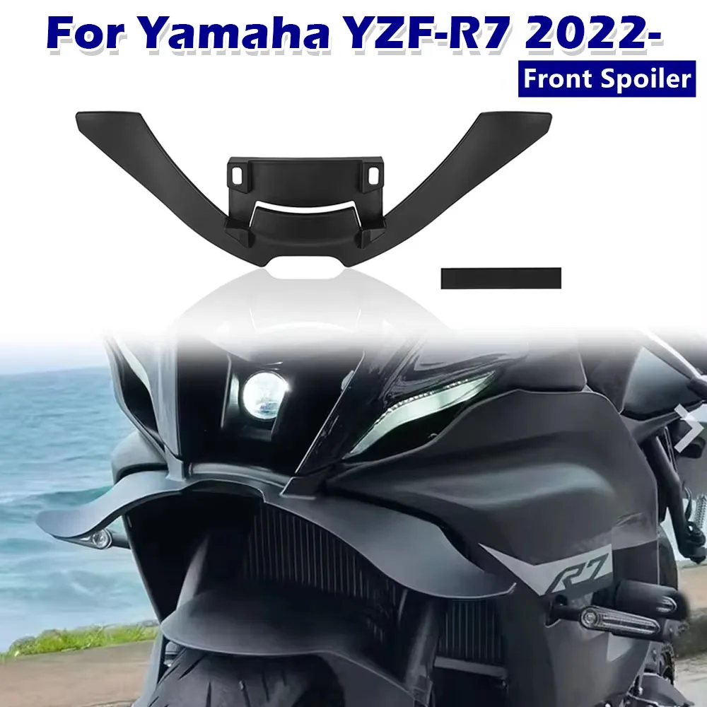 For YAMAHA YZF R7 YZF-R7 2022-2026 Front Spoiler Motorcycle Beak Nose Downforce Winglet Fairing Aerodynamic Wind Deflectors