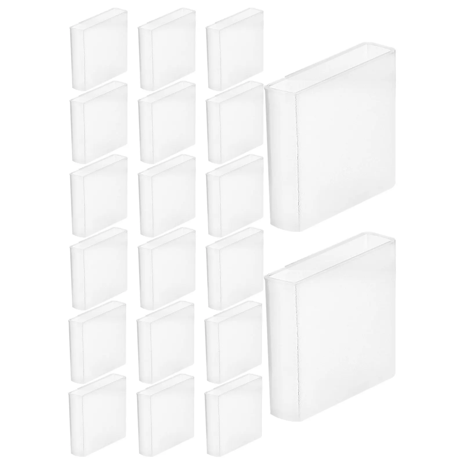 20Pcs Pants Hanger Anti Slip Pads Silicone Clip Covers Soft Non Marking Protector Sleeves for Delicate Fabric Closet Organizer