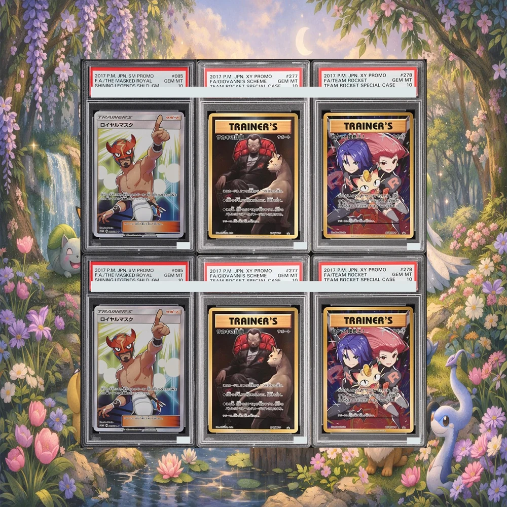 

2017 JPN. XY Promo Fa/team Rocket Special Case DIY Proxy PTCG Graded Collection Card GEM MT10 Card Holographic Label Child Gift