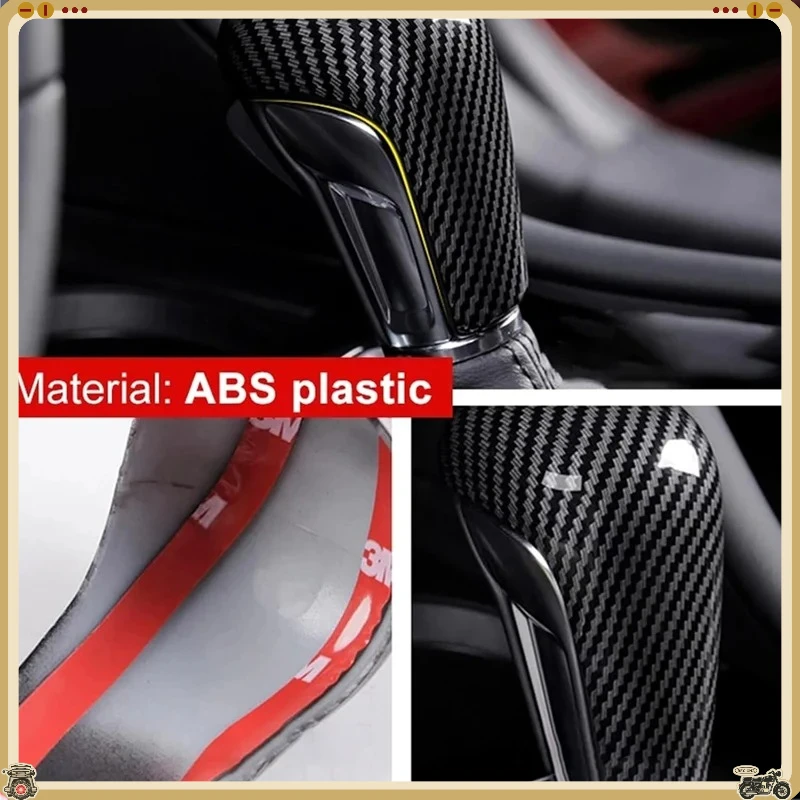 Carbon Fiber/red/silvery, Easy To Install  Car Gear Head Cover, for Mazda Axela 2020, - 2022, 2023 Internal Modification Parts