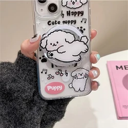 Korean Cute Cartoon Puppy Magnetic Holder Grip Tok Griptok Phone Stand Holder Support For iPhone 14 13 For Pad Magsafe Smart Tok