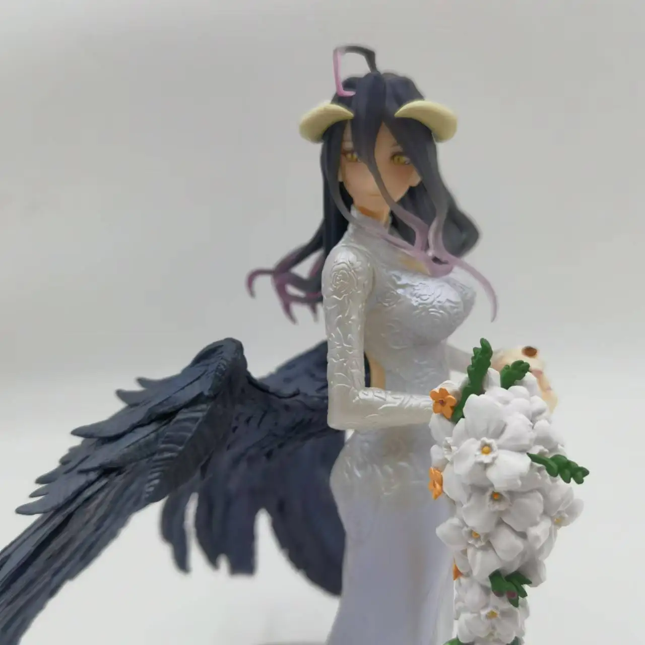 Anime Overlord Albedo Wedding Dress ver. Model PVC Doll Figure Toys Decoration 26cm