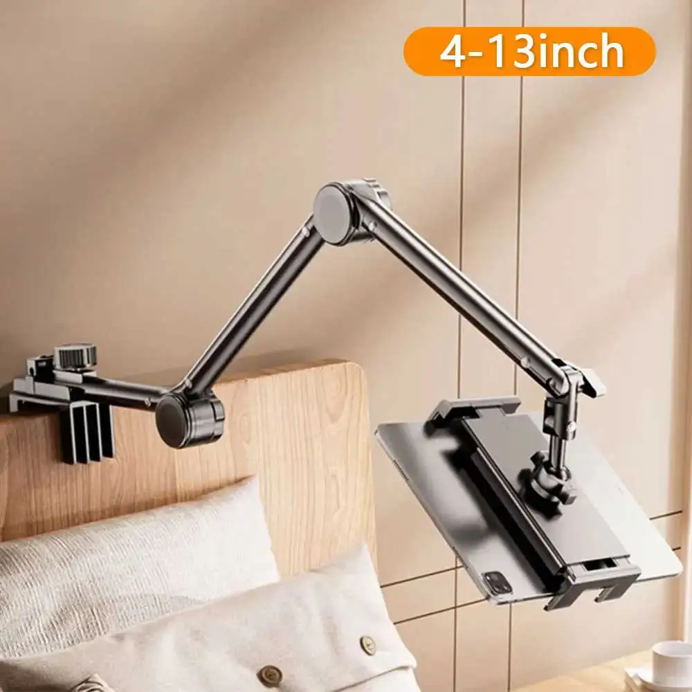 Tablet Holder iPad Desk Stand with 360° Adjustable Foldable Metal Arm Tablet Bracket for Phone Tablet or Other 4~13In Devices