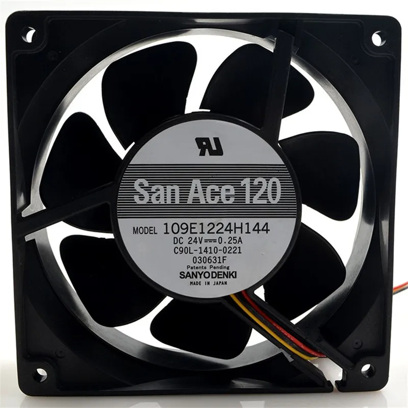 

New 24V 0.25A 120 * 120 * 38MM 12CM frequency converter server cooling fan 109E1224H144