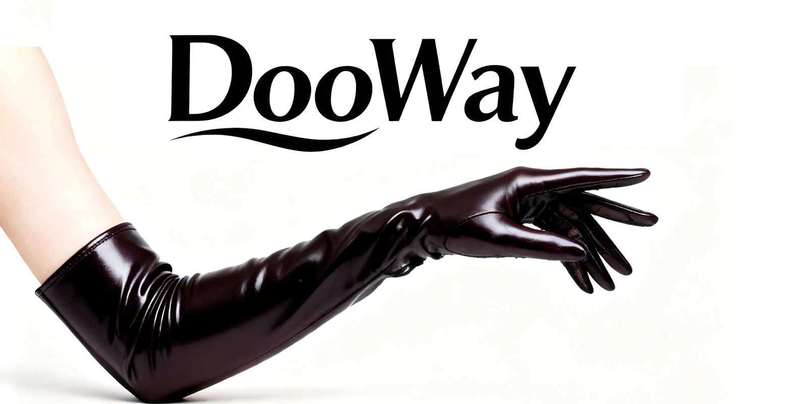 TECH LONG Winter Warm GLOVES Quilted PUFF SLEEVES Unisex Black Faux Leather Size L 50cm Oversize Halloween Cosplay CostumeGlove