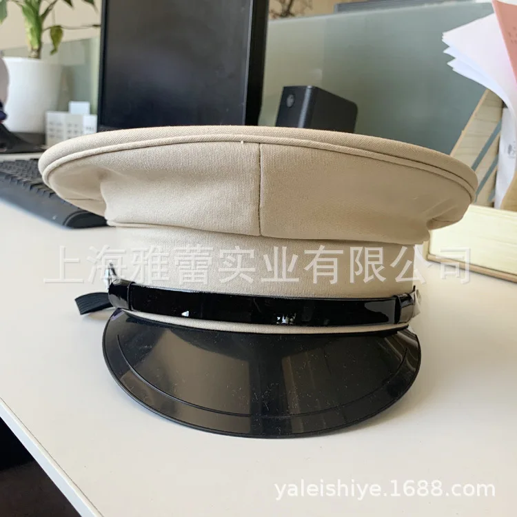 Sombrero militar ejército gorra grande con visera de ala ancha rendimiento policía de tapa plana rendimiento hombre de tapa plana 8M223