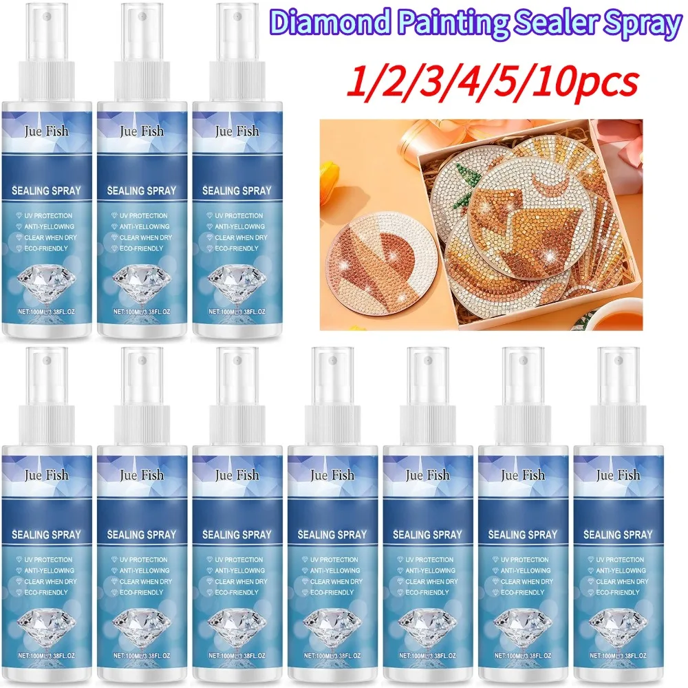 Diamond Painting Sealer Spray Quick Dry Clear Protective Diamond Anti-Drop Gloss Effect Anti-Fading UV Protective Adhesive Glue