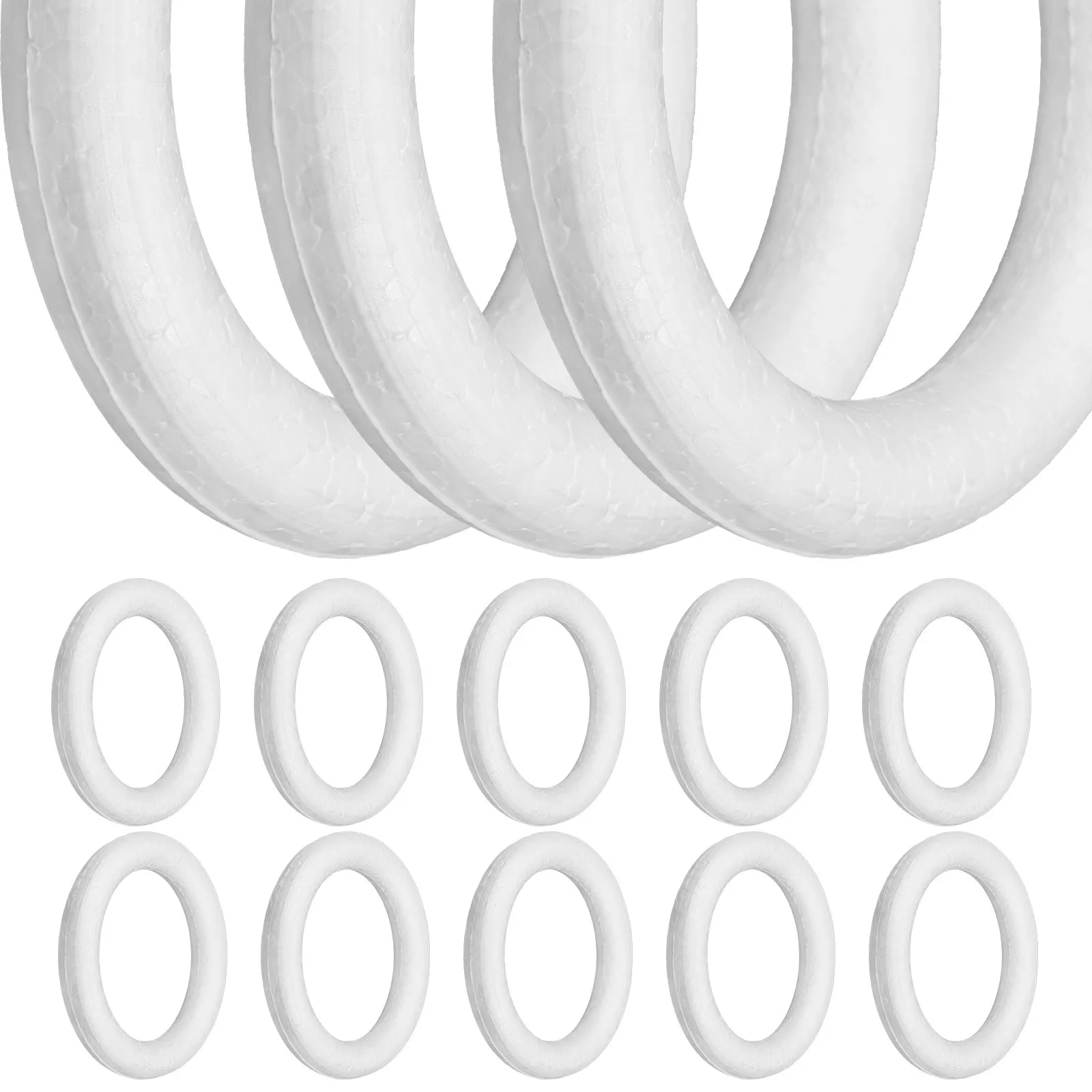 10 قطعة أشكال إكليل رغوة حلقات دائرة حرفية بيضاء إطار دائري لتقوم بها بنفسك لوازم الرسم الفني نشاط تطوير الإبداع