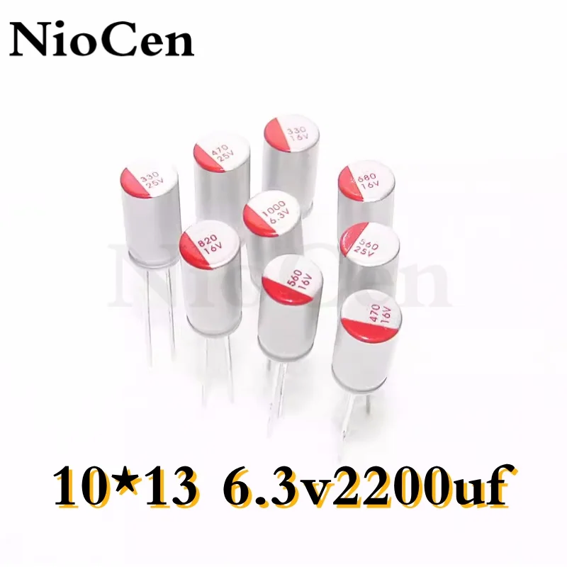 

（1PCS）6.3v 2200uf 10*13 2200uf 6.3v Directly inserted solid state electrolytic capacitor