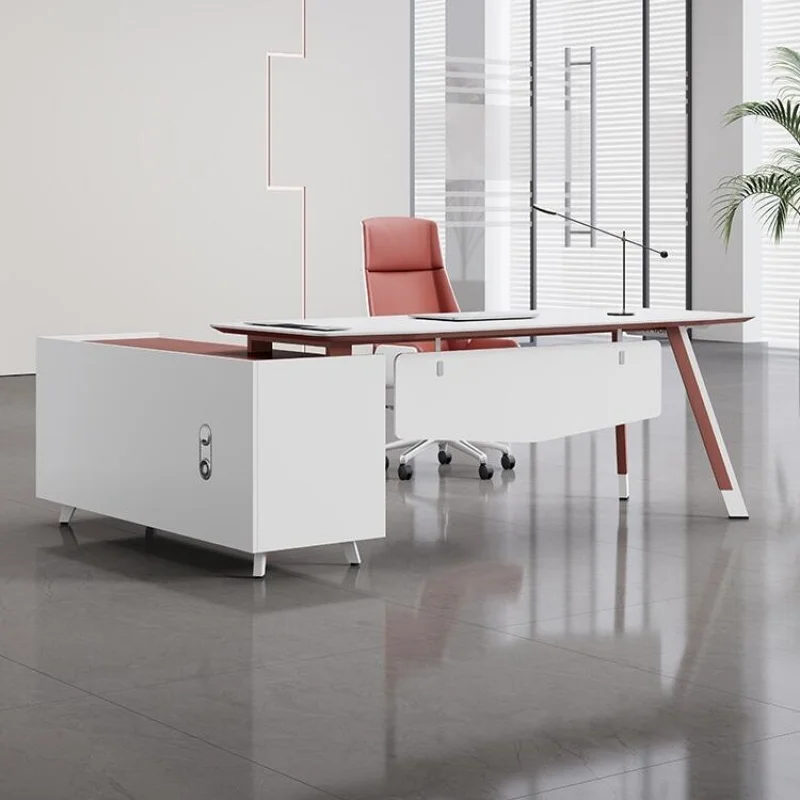 Executive , , Light Luxury High-End Feel, Supervisor Manager Desk And Chair Set, Simple Modern Office Fu