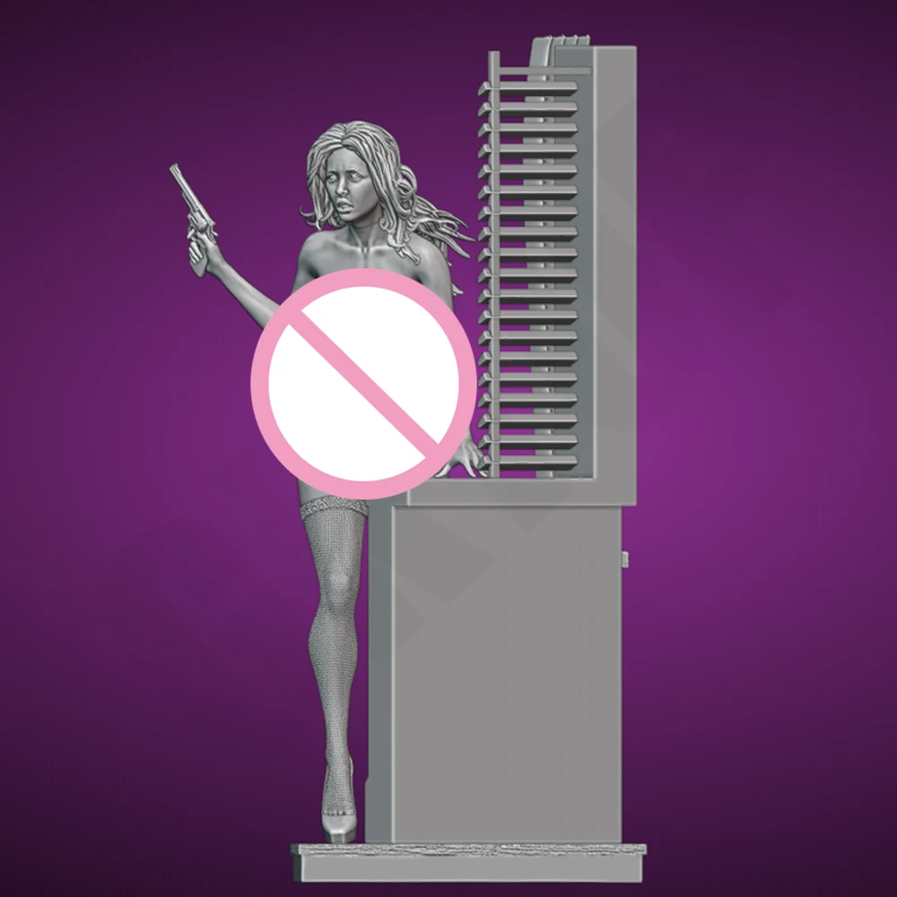 Figurita de resina NSFW para mujer, tirador espía Sexy, juguete sin pintar, muñeca GK sin montar, estampado 3D, estatua de reducción en miniatura, 1/24