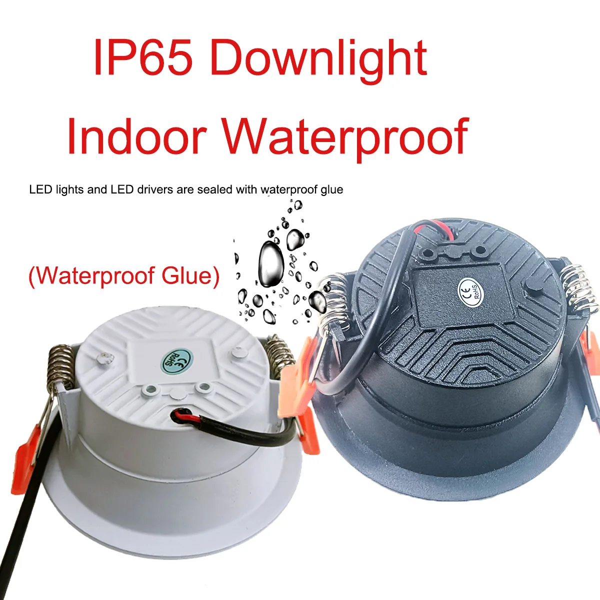 Antyodblaskowa IP65 IP66 220V IP67 Zewnętrzna wodoodporna oprawa LED typu Downlight Możliwość przyciemniania 7W 9W 12W 15W 18W Kuchnia Łazienka Toaleta Lampa sufitowa