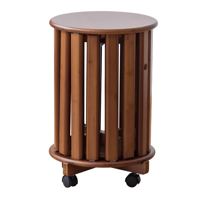 

Stackable round stool solid wood, household dining table, stool chair, living room