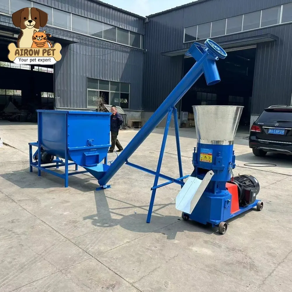 AIROW Factory Price 1 TPH Feed Processing Machines for Medium Scale Commercial Farm Production Line