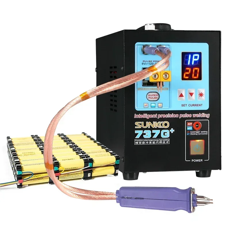 NewNew in stock Sunkko 737G+ Portable Battery Pulse Spot Welder 18650 Battery Welding Machine 110V view 5
