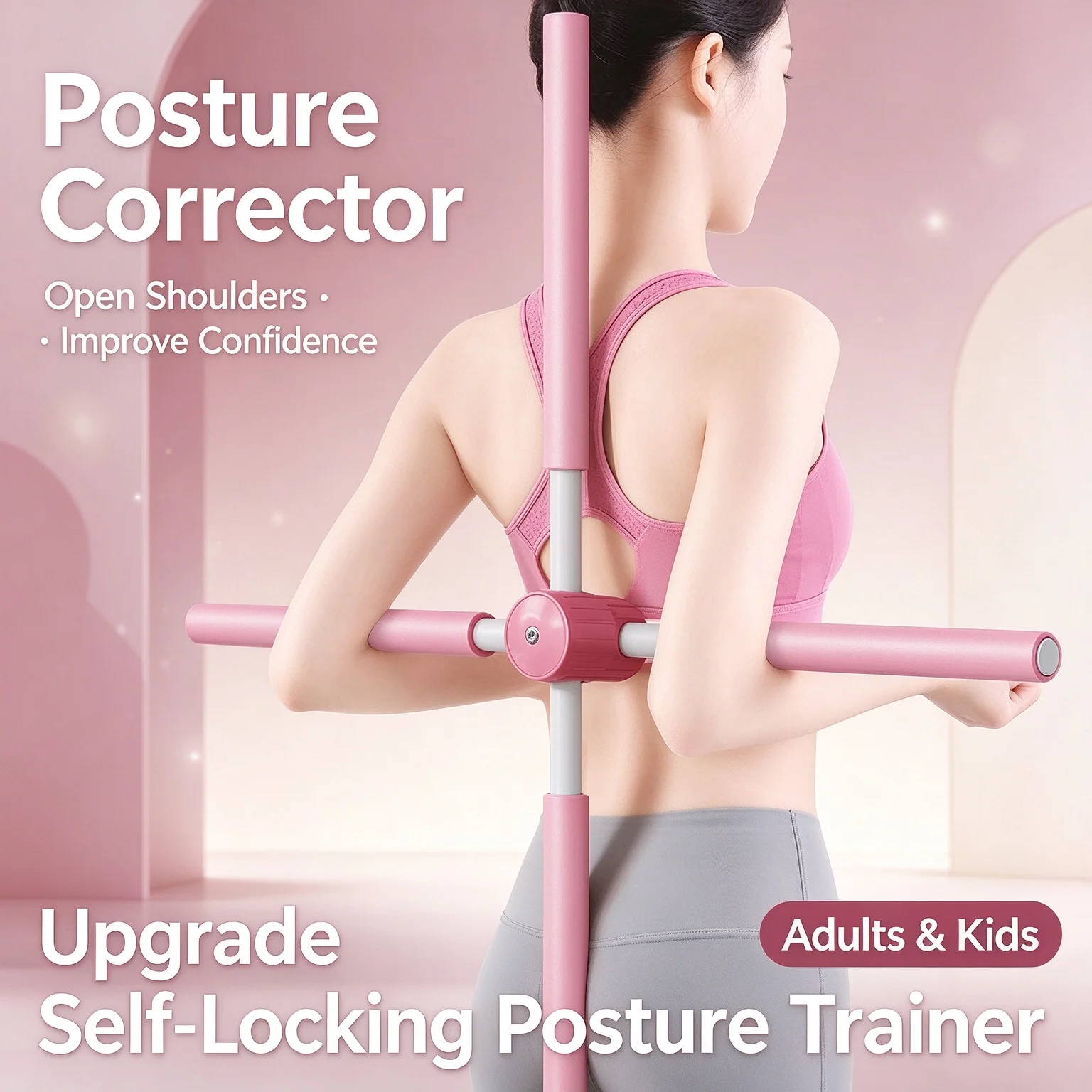 Fitness Yoga Stick Posture Corrector Bar for Hunchback Shoulder Training and Back Straightening