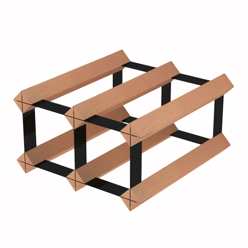 

Wine rack bracket rhombus small wine red wine bottle ornament solid wood cabinet red rack