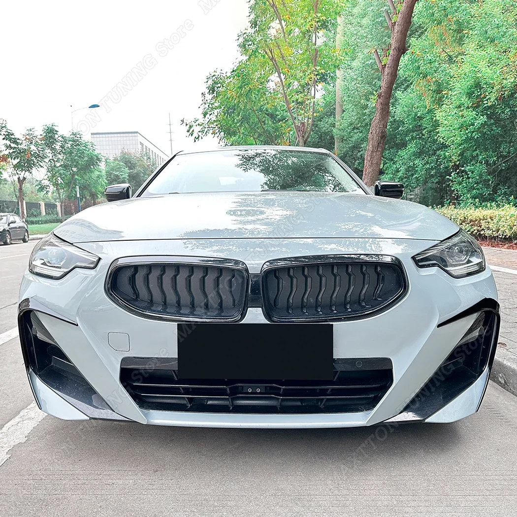 Front Bumper Intake Frame Canards Spoiler Splitter Body Kit For BMW 2 Series G42 218i 220i 230i M240i Coupe M Sport 2022-2024