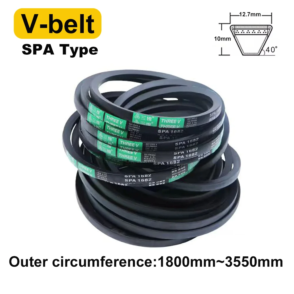 Outer circumference:1800mm-3550mm Rubber V Belt Type SPA Transport Strap Narrow Drive Conveyor Belts