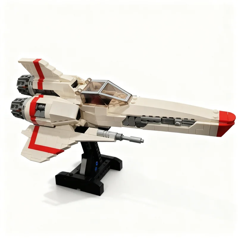 ตัวต่อ MOC 722 ชิ้น ชุดสร้างโมเดลยานรบอวกาศ กาแลคติกา ไวเปอร์ MKII ของเล่นเสริมสร้างจินตนาการ ไอเดียของขวัญคริสต์มาส ตัวต่อเสริมทักษะการเรียนรู้