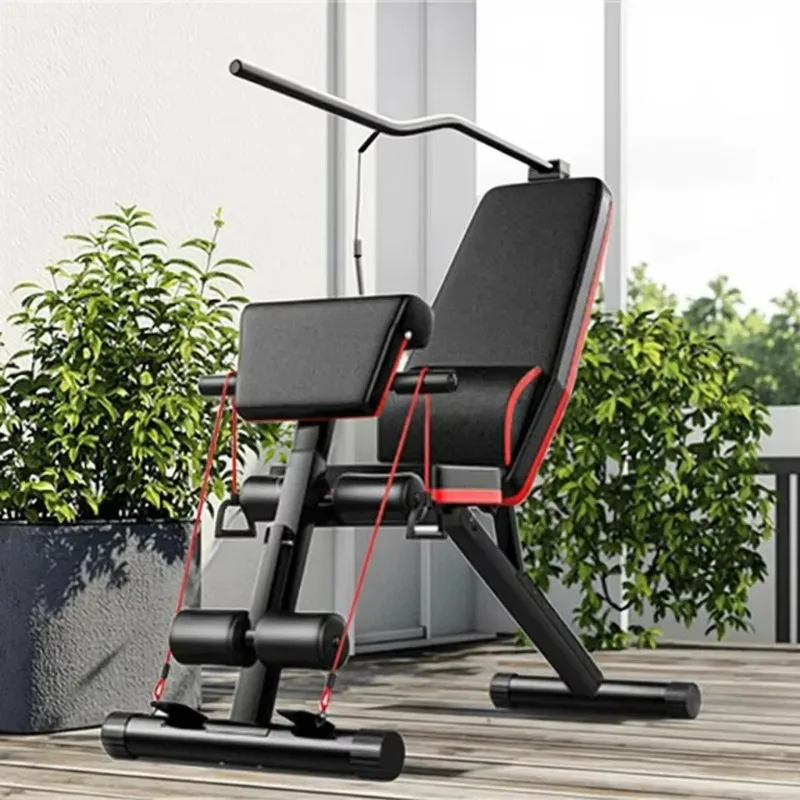 Multi-Function Dumbbell Bench + Resistance Band + Elbow Pad + Lumbar Pillow, The Ultimate Choice for Home Fitness Equipment