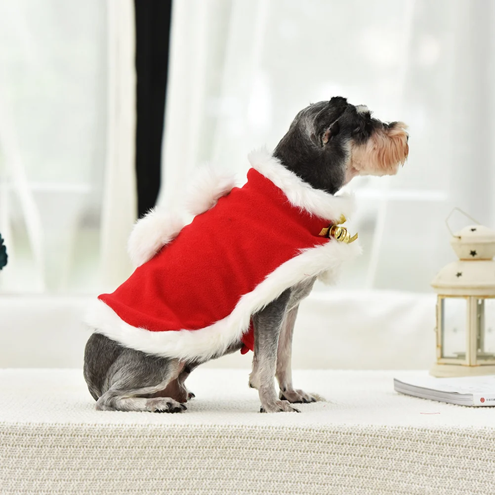 

Pet Christmas Cape Size L Dog Cape Soft Comfortable Costume for Holiday Party Photo Cosplay Pet Christmas Costume