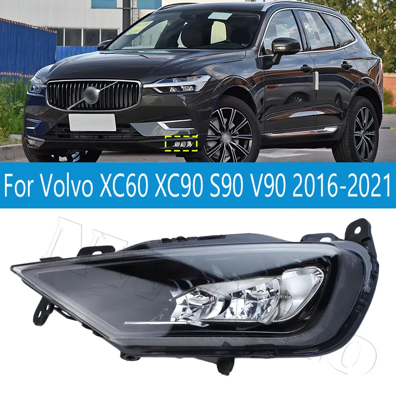 

Дневные ходовые огни для Volvo XC60 XC90 S90 V90 2016-2021, передние противотуманные фары, светодиодные противотуманки