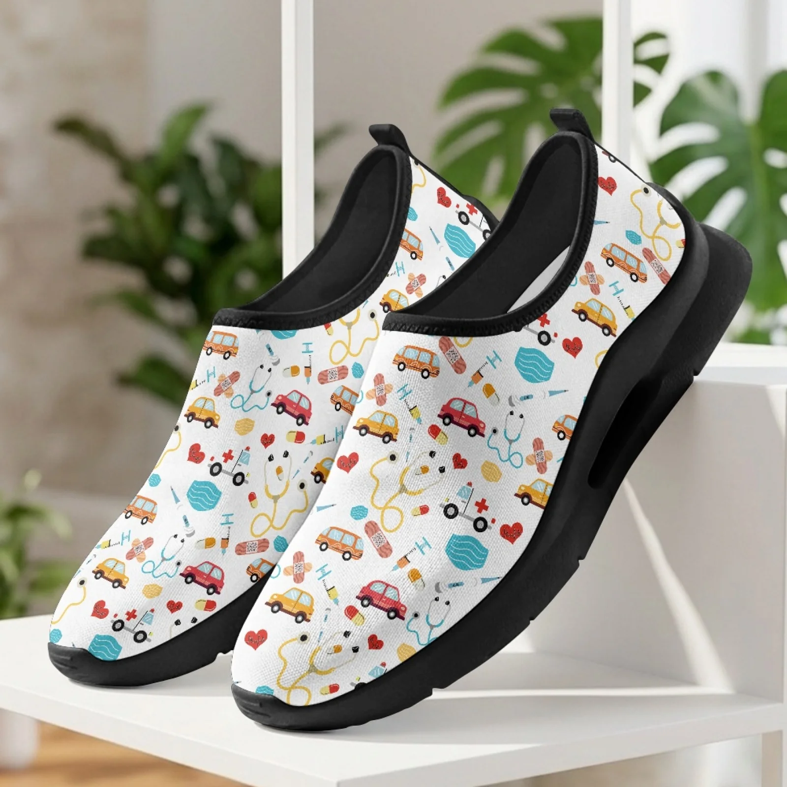 PENSTROLL Medical Tool Print Casual Slip on Sneakers for Men Walking Daily Wear, Low Top Walking Shoes