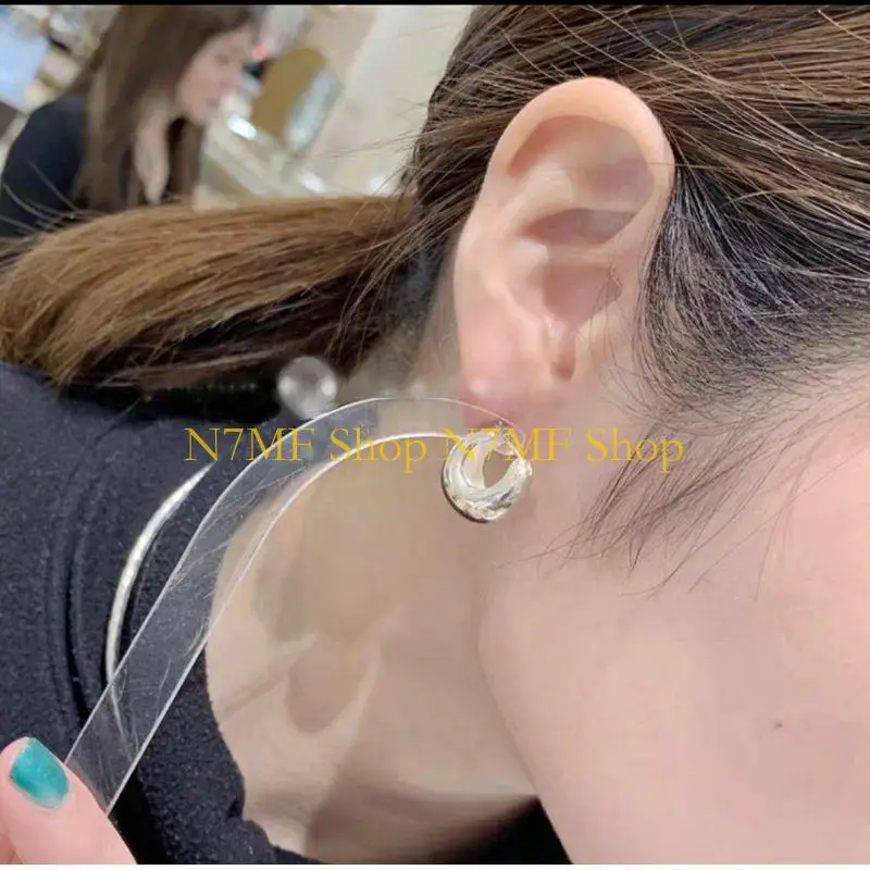 

N7MF 10x Bend-Shape Transparent Acrylic Earring Try-on Try-Free Earrings Display Props Tool Try-on Strip for Earrings