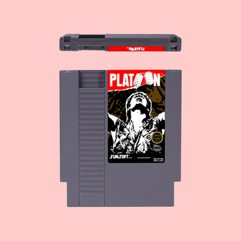 Platoon Action Game Cartridge For NES 72PIN Consoles Region Free Game Card