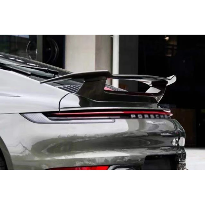 FOR Porsche Carrera 911 992  New Sport Design Carbon Fiber FRP Auto Wing Spoiler Rear Trunk Lip Spoilers Fit 2019 - 2022