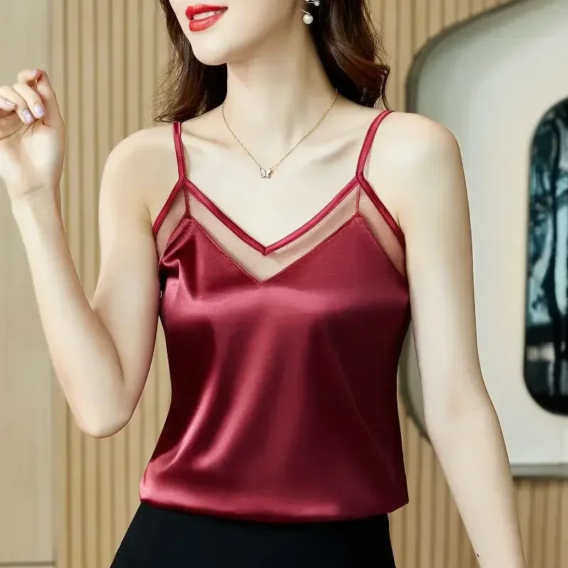 

New Camisole Vest For Women To Wear Outside, Summer New Style V-neck Suit For Women To Wear Underneath, Sexy Sleeveless Top For