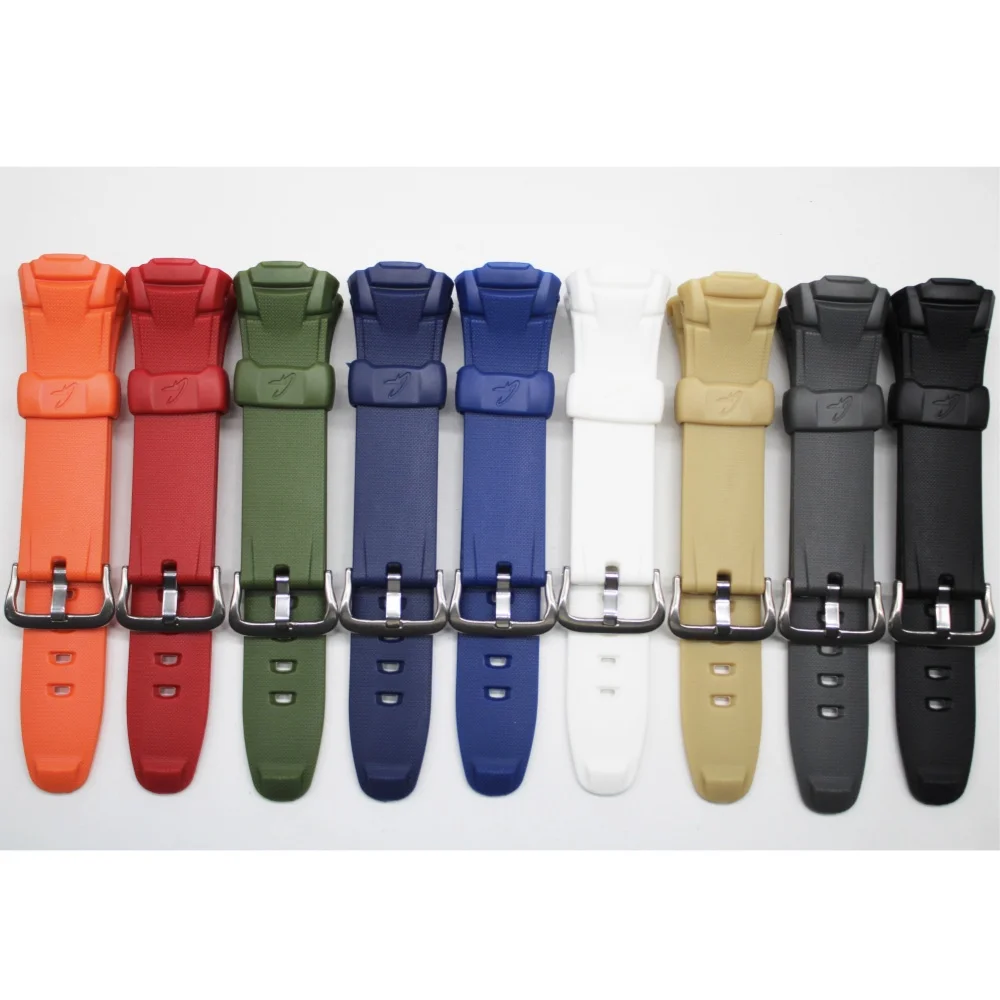 حزام ساعة لـ GW-M500 / 510 / 520 / 530 لـ MTG-900 / 910 / 930 / 940 / 9300 حزام ساعة من الراتنج الناعم دبوس مشبك معصمه waterp