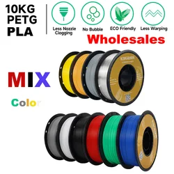 KINGROON 10KG PLA PETG Mix color Filaments 10 Rolls/Box 1.75mm Filament Wholesales