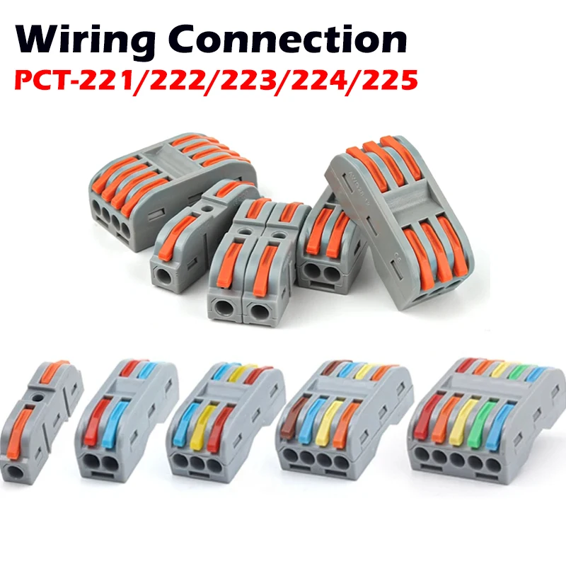 

Quick Wire Connectors push-in Spring splicing Butt Wiring Connection Electrical Compact Cable Connector Junction box 2/3/4/5Pin