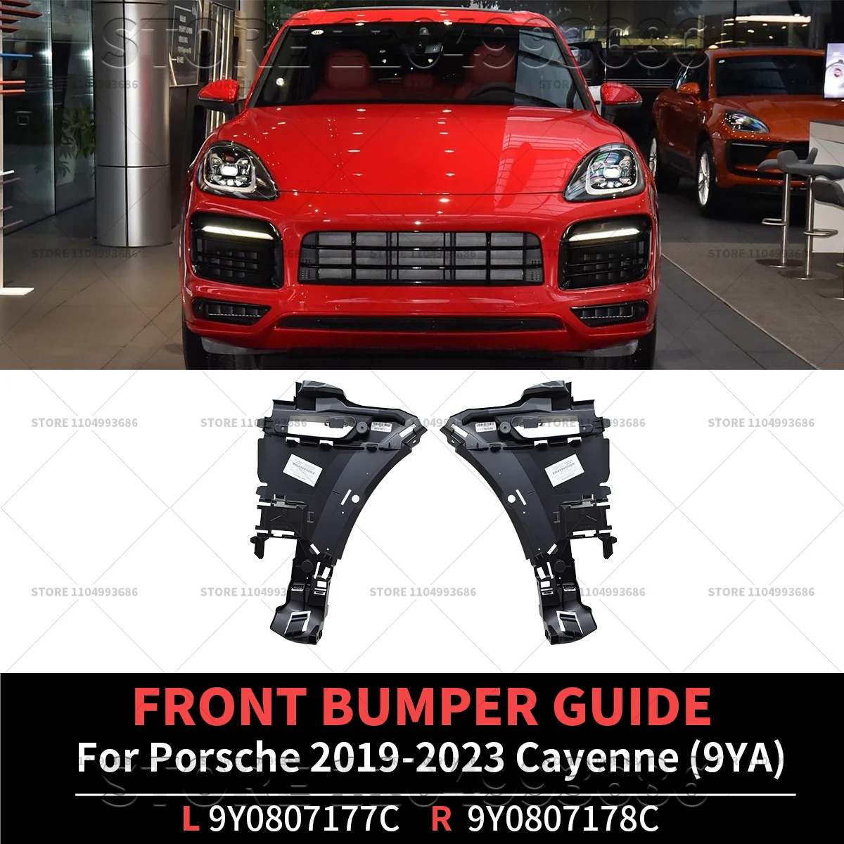 

Для Porsche Cayenne 9YA 2019 2020 2021 2022 2023 направляющая переднего бампера левая и правая OEM 9Y0807177C 9Y0807178C 9Y0807177 9Y0807178