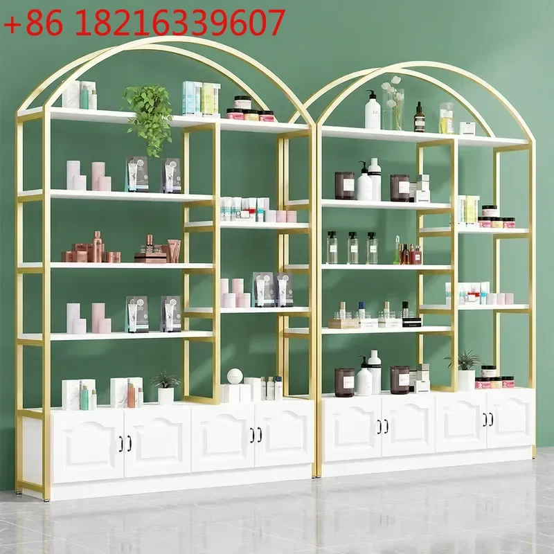 Cosmetics Display Cabinet Beauty Skin Care Barber Shop Product Display Table Shelf Store Shelf
