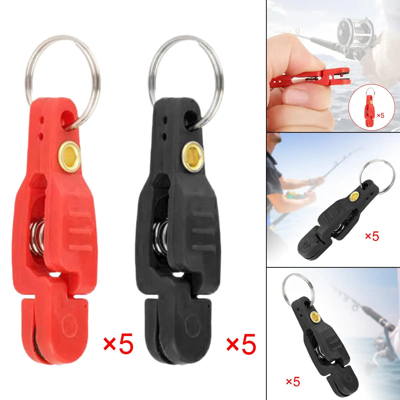 5 Pcs Heavy Tension Snap Release Clips Drag Fishing Clip Quick Release Sea Fishing Clip for Weight Boat Fishing Downrigger