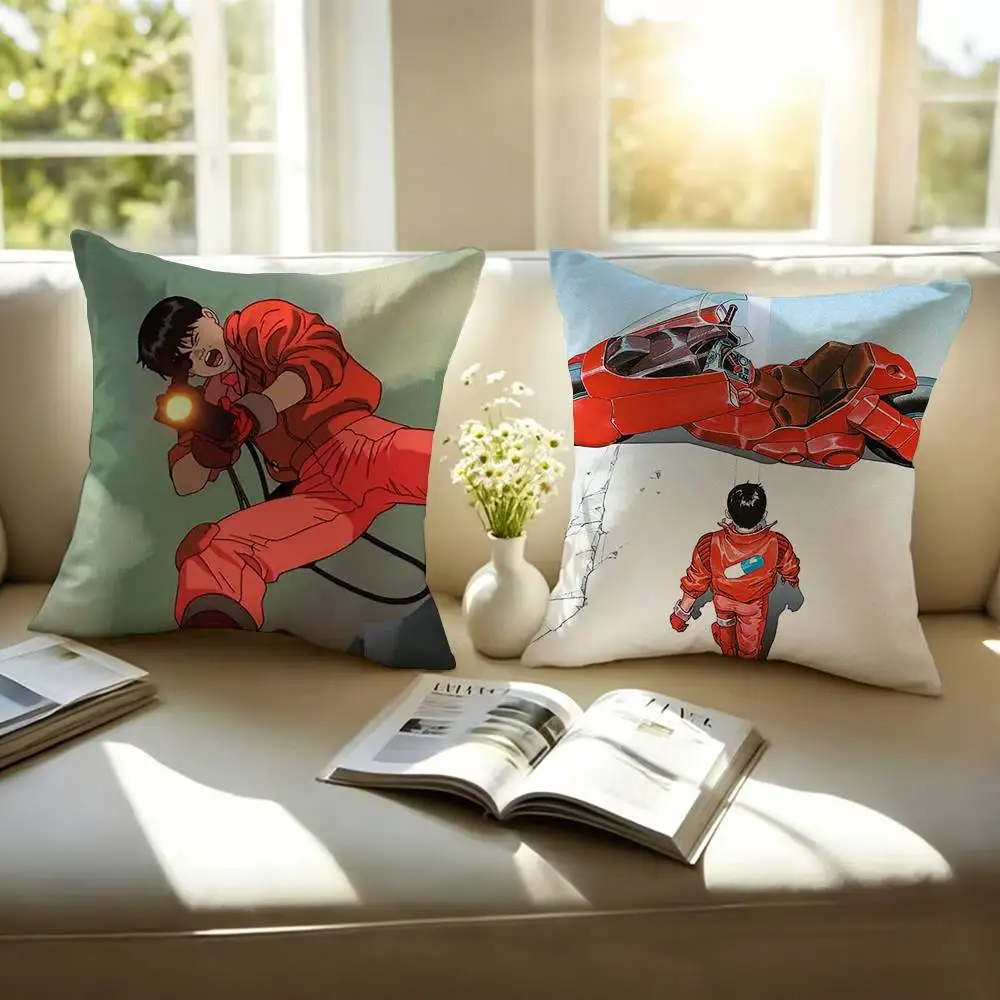 Hot Anime A-Akira Pillow Case Square Double-Sided Sofa Cushion Cover Bedroom Bedside Pillow