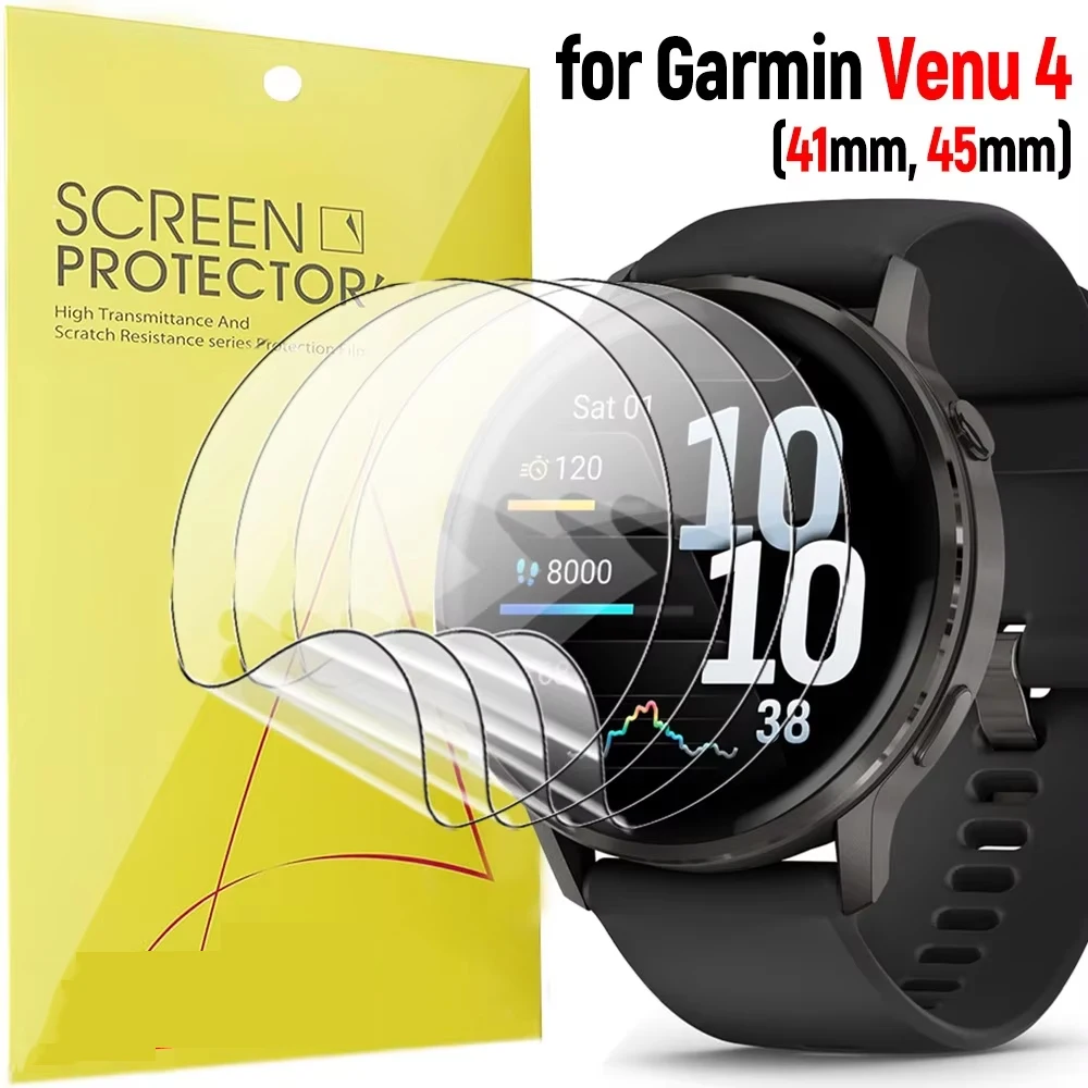 Soft Hydrogel Film For Garmin Venu 4 45mm 41mm Anti-scratch Screen Protector For Garmin Venu 3 3S/Venu 4 Clear Film Accessories