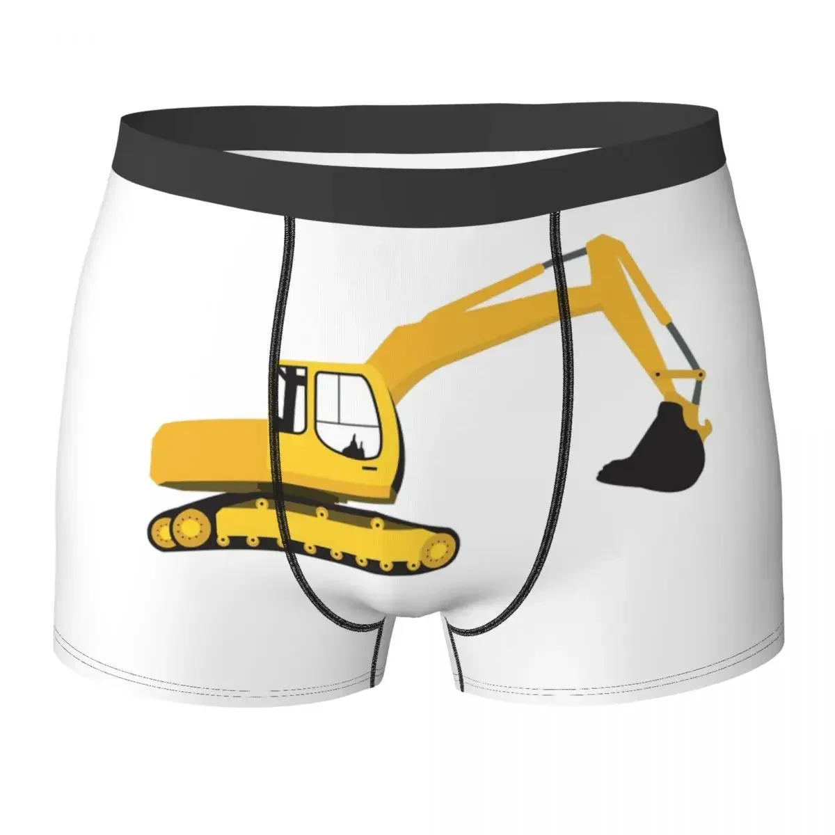 Boxer Underpants Shorts Excavator Construction Truck Panties Men's Ventilate Underwear for Homme Man Boyfriend Gift